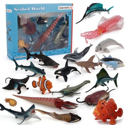 OEM factory custom Simulation Sea Life Animals Model Kit Action Figures Miniature Education