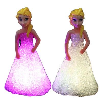 Mini Custom Elsa Anna Sofia LED Colorful Lights Gradient Crystal Night Lamp Princess