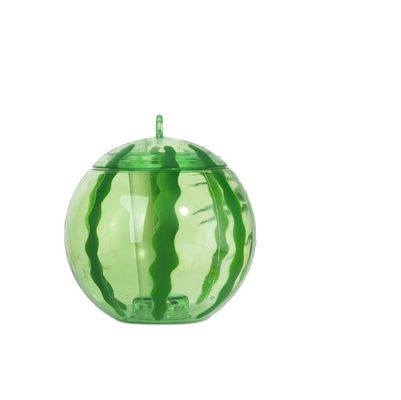 Customized Plastic Fruit Shaped Cup with Straw Cute Milk Tea Cup Portable Juice Bottle