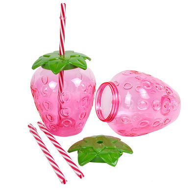 Custom Plastic Cute Milk Tea Cup Portable Juice Bottle With Lid