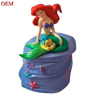 OEM factory make custom Little Mermaid Sculpted Cookie Jar Food Holder