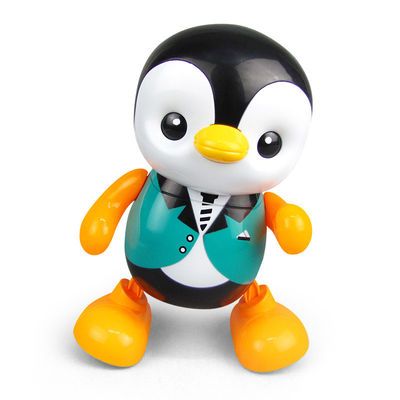 Custom Baby Toys Lovely Smart Swing Dancing Penguin Education LED Light Toy