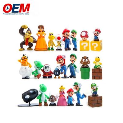 Factory custom plastic pvc vinyl fugure toys Custom Kawaii Figure Mario Collective Toy Set