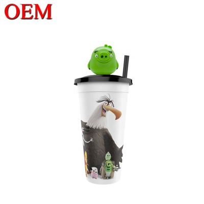 Customized Plastic Figurine OEM Cup Topper Figures Create Birthday Figure Cup Decoration