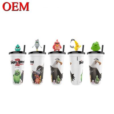 Custom Your Own Design Small  PVC 3D Cup Figure OEM Plastic Topper Figure Toy