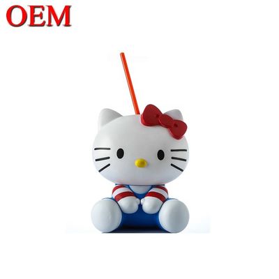 Manufacturing Cartoon Character Custom 3D kitty PP Cola Cup OEM Plastic/Vinyl figure