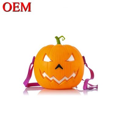 Custom 3D Voice-activated Pumpkin Shape Luminous Popcorn OEM Cute Food Container Bucket