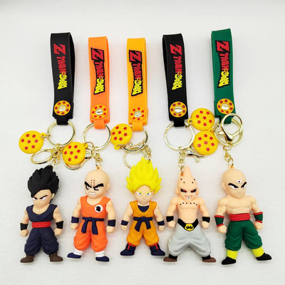 OEM Cartoon 3D Kawaii  Sun Wukong Anime Keychain Custom 3D Cartoon Pvc Keychain