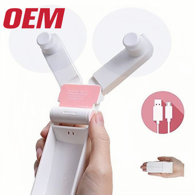 Portable Mini Cooling Fan OEM Summer Portable Fan Made Handheld Cute Lithium Battery Fold Plastic Summer Cartoon