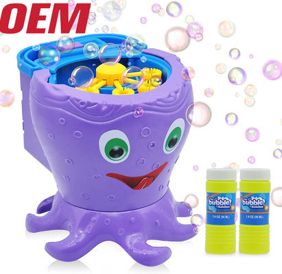 Nuby Bath Octopus Bubble Machine Made Automatic Bubble Maker With 2 Solutions OEM Bubble Blower  For Kids