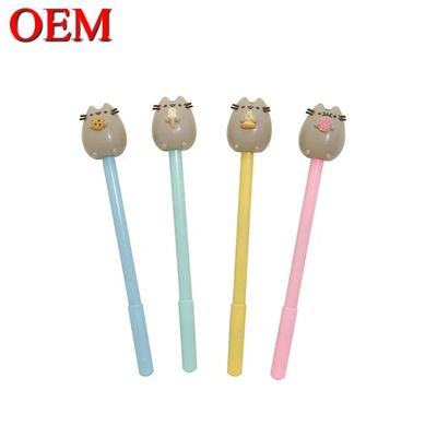 Customized ABS Cute Cat Toy Pen Topper OEM 3D Figure Pencil Topper