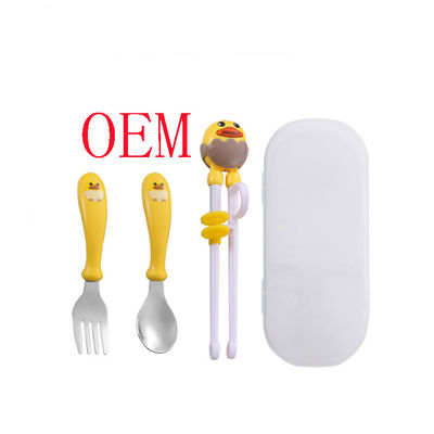 Custom Spoon Funny Silicone Kids Children Trainer Washable Reusable Home Learning Baby Cartoon Learning Reusable Training