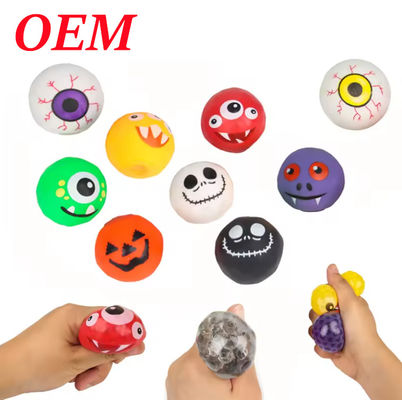 Halloween New One Eye Decompression Toy TPR Office Children's Sensory Toy Squeeze Ball Toy