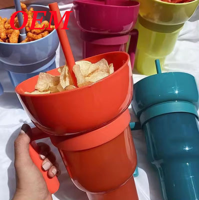 Popcorn Container With Straw Food Safe Popcorn Bucket